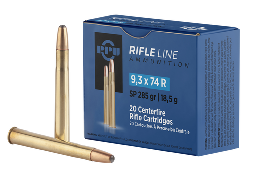 PPU PP9374 Metric Rifle  9.3mmx74R 285gr Soft Point 20 Per Box/10 Case