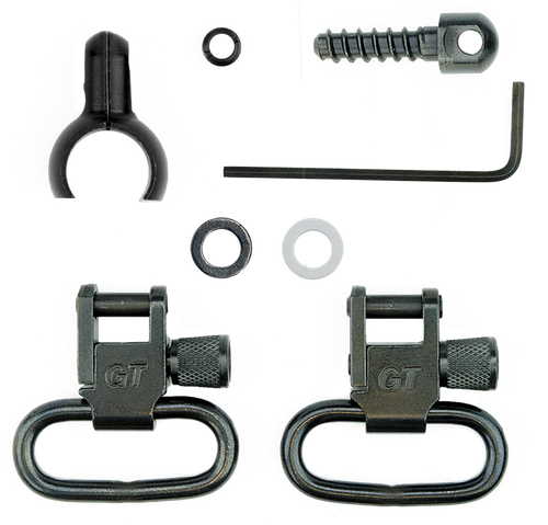 GrovTec US Inc GTSW43 Swivel Set Tube .630"-.675" 1" Black Steel Rifle
