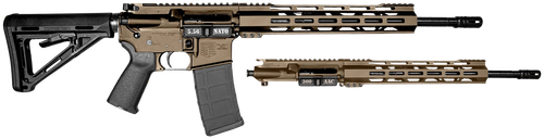 Diamondback DB1721K061 DB15 Combo 5.56x45mm NATO & 300 Blackout 16" 30+1, FDE Carbon Rec/12" M-LOK Handguard, Black Magpul Carbine Stock & Grip, Includes 2 Uppers