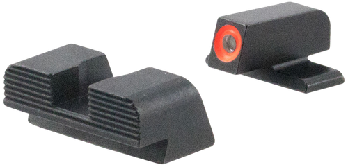 AmeriGlo SG434 Protector Sight Set for Sig Sauer  Green Tritium Orange Outline Front Sight-Black Serrated Rear Sight