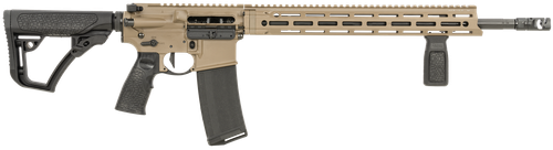 Daniel Defense 0212811090047 DDM4 V7 Pro 5.56x45mm NATO 18" 30+1, FDE Rec, Black OEM Overmolded Stock & Grip, Geissele Trigger