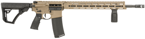 Daniel Defense 0212811090047 DDM4 V7 Pro 5.56x45mm NATO 18" 30+1, FDE Rec, Black OEM Overmolded Stock & Grip, Geissele Trigger