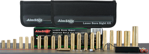 AimShot  Master Kit  Multi-Caliber Bore Sight with Red 650nM Laser, Uses L736 Button Cell Batteries & 2 AAA Batteries for Battery Pack for Rifles (Batteries Not Included)