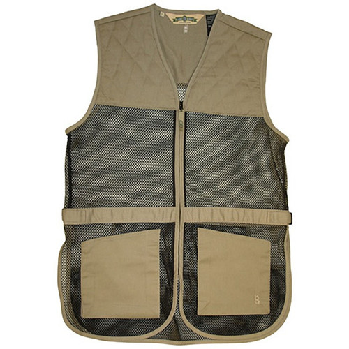 FULL MESH DUAL PAD SHOOTING VEST KHAKI S