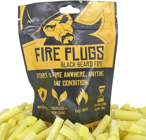 Black Beard Fire Starters PLUG Fire Plug  50 Fire Plugs