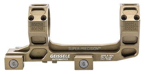 Geissele Automatics  AR15 Super Precision Scope Mount/Ring Combo Desert Dirt Color Anodized