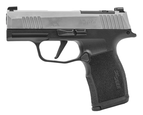 Sig Sauer 365X9SXR3P P365X  Micro-Compact Frame 9mm Luger 12+1 3.10" Steel Barrel, Stainless Steel Optic Ready/Serrated Slide, Black Stainless Steel Frame w/Accessory Rail, Polymer Grip