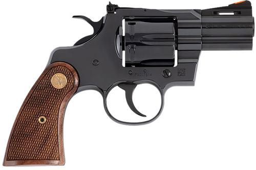 Colt Mfg PYTHONBP2WTS Python  357 Mag/38 Special 6 Shot 2.50" Blued Carbon Steel Vent Rib Barrel, Cylinder & Frame, Wood Grip, Exposed Hammer