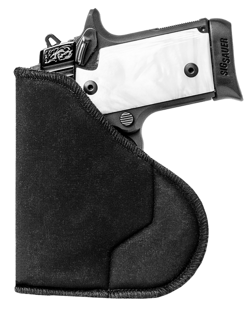 Sentry 35WB02BK HexGrip  IWB Black Nylon Pocket Fits Sm Revolver, Except 5 Shot Fits 2-3" Barrel Ambidextrous