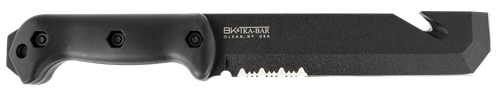 Ka-Bar BK3 Becker Tac Tool 7" Fixed Chisel w/Wire Cutter Part Serrated Black 1095 Cro-Van Blade, Black Ultramid Handle, Includes Sheath