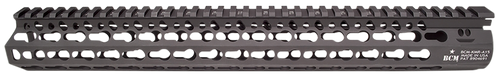 BCM KMRA15556BK KMR Alpha Handguard 15" Keymod Style Made of Aluminum with Black Anodized Finish for AR-15
