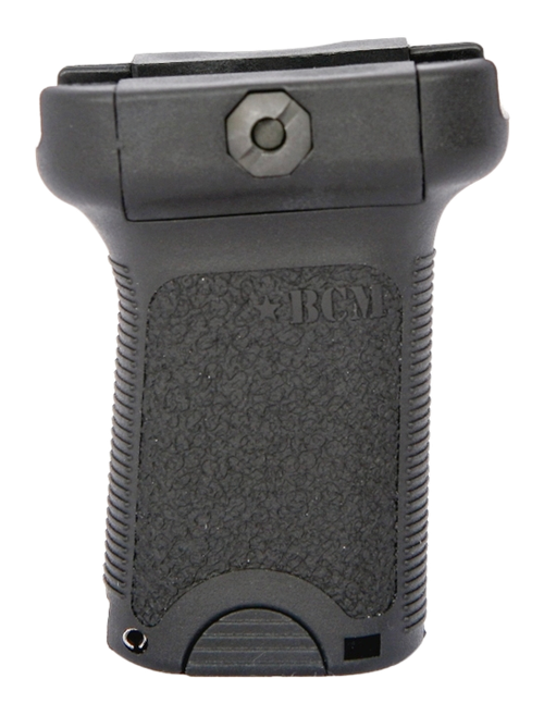 BCM VGSBLK BCMGunfighter Short Vertical Grip Made of Polymer With Black Aggressive Textured Finish with Storage Compartment for Picatinny Rail