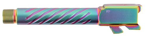 Ballistic Advantage BAPSG175T3W Premium Series  9mm Luger Fits Glock 17 Gen 5 Fluted Threaded Iridescent PVD Stainless Steel