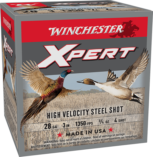 Winchester Ammo WEXP2834 Xpert High Velocity 28Gauge 3" 3/4oz 4Shot 25 Per Box/10 Case