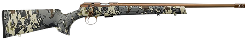 CZ-USA 02322 CZ 457 American Hunter 22 LR 5+1 20" Bronze Cerakote Steel Barrel, Bronze Cerakote Drilled & Tapped Steel Receiver, Veil Camo Fixed Synthetic Stock