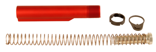 LBE Unlimited MILBUFKTRED Mil-Spec Buffer Tube Kit  6 Position AR-15 Red