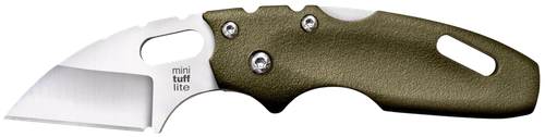 Cold Steel CS20MTGD Tuff Lite Mini 2" Folding Sheepsfoot Plain 4034 Stainless Steel Blade/OD Green Griv-Ex Handle Includes Pocket Clip
