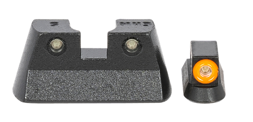Meprolight USA 477773131 Hyper-Bright  Green Tritium Orange Outline Front Sight-Green Tritium Black Outline Rear Sight CZ 75/82/83/85