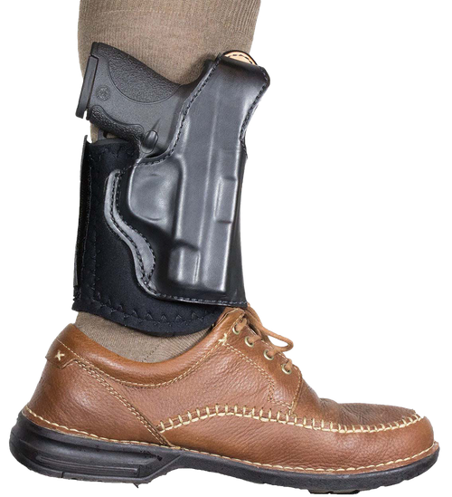 DeSantis Gunhide 014PC02Z0 Die Hard Rig  Ankle Black Leather Fits Taurus 85 Fits S&W 36 Fits S&W 60 Fits 2-2.25" Barrel Right Hand