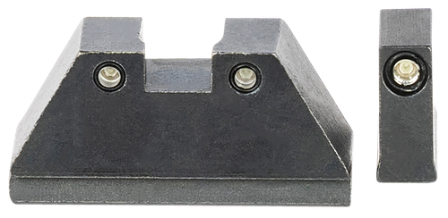 AmeriGlo GL813 Optic Compatible Sight Set for Glock  XL Tall Green Tritium Black Outline Front Sight-Green Tritium Black Outline Rear Sight
