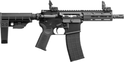 Tippmann Arms A101042 M4 Micro Elite 22 LR 25+1 7" Black Parkerized Threaded Barrel, Black Parkerized Receiver w/Picatinny Rail, M-LOK Handguard, Black T5 Arm Brace, Black Gen2 Grip, Right Hand