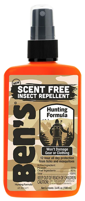 Adventure Medical Kits 00067366 Ben's Hunting Formula Unscented 3.40oz Spray Repels Mosquitos/Ticks Effective Up to 12 hrs