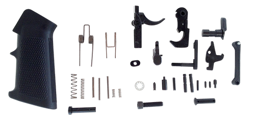 LBE Unlimited AR15LPKT Complete Lower Parts Kit  w/Pistol Grip & Trigger Guard AR-15 Black