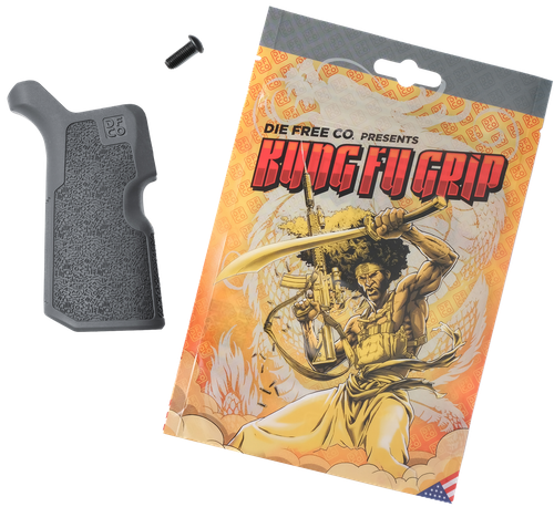 Die Free Co Llc KFGGRY Kung Fu Grip  Gray Nylon Fits AR15/M4/AR10/SR25
