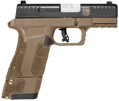 Diamondback DB0300P061 AM2  Sub-Compact Frame 9mm Luger 17+1, 3.50" Stainless Steel Barrel, Black Nitride Serrated Stainless Steel Slide, Flat Dark Earth Polymer Frame w/Picatinny Rail & Polymer Grip
