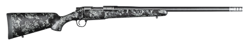 Christensen Arms 8010615900 Ridgeline FFT Full Size 300 PRC 3+1, 22" Stainless Steel Threaded Barrel, Stainless Aluminum Receiver, Black w/Gray Accents Fixed Sporter w/Flash Forged Technology Stock