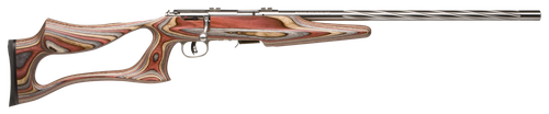 Savage Arms 92750 93 BSEV Full Size 22 WMR 5+1 21" Matte Heavy Spiral Fluted Barrel, Matte Stainless Steel Drilled & Tapped Receiver, Royal Jacaranda Thumbhole Laminate Stock, Right Hand