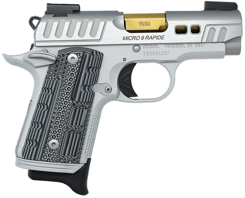 Kimber Mfg.,inc 3300230 Micro 9 Rapide Dawn 9mm 7+1 3.15" Brushed Stainless/Silver KimPro II Grey/Black G10 Grip