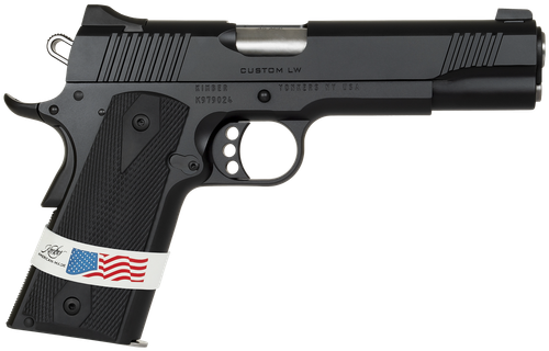 Kimber Mfg, Inc 3000500 Custom LW Liberty 45 ACP 7+1 5" Stainless Match Grade Barrel, KimPro Black Serrated Steel Slide, KimPro Black Aluminum Frame w/Beavertail, ANKA Grip