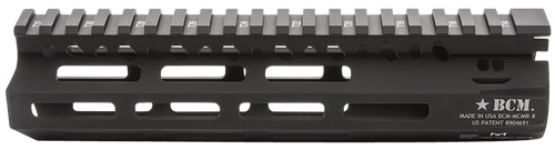 BCM MCMR8556BLK BCMGunfighter MCMR 8" M-LOK, Free-Floating Style Made of Aluminum with Black Anodized Finish for AR-Platform