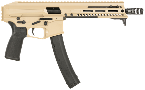Patriot Ordnance Factory 01926 Phoenix  9mm Luger 35+1 8", Flat Dark Earth Rec/M-LOK Handgaurd, Black MFT Grip, Picatinny Stock Adapter, Muzzle Brake, Includes Hand Stop