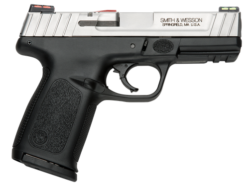 Smith & Wesson 11907 SD VE 9mm Luger Caliber with 4" Barrel, 10+1 Capacity, Matte Black Finish Picatinny Rail Frame, Serrated Stainless Steel Slide, Textured Polymer Grip & HiViz Sights