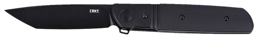 CRKT 5720K Bamboozled  3.31" Folding Tanto Plain Black Oxide D2 Steel Blade, Black G10/SS Handle