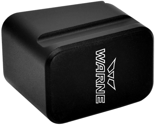 Warne 3126 Magazine Extension  made of 6061-T6 Aluminum with Hardcoat Anodized Black Finish for Glock 19, 23 Magazines (Adds 5rds 9mm Luger, 4rds 40 S&W)