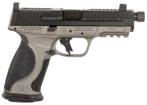Ed Brown MPFTACT Fueled M&P Tactical 9mm Luger 19+1 4.75" Black Nitride Match Grade Threaded Barrel, Black Nitride Optic Cut/Serrated Stainless Steel Slide