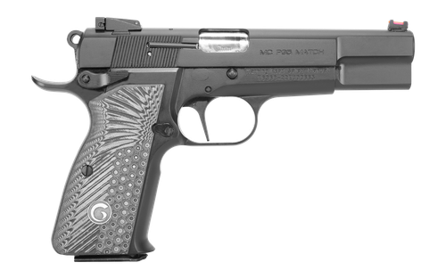 EAA GIRSAN 390465 MCP 35 Match 9mm Luger 15+1, 4.87" Stainless Steel Barrel, Matte Black Serrated Slide, Matte Black Steel Frame w/Beavertail, Black/Gray Checkered Grip, Ambidextrous