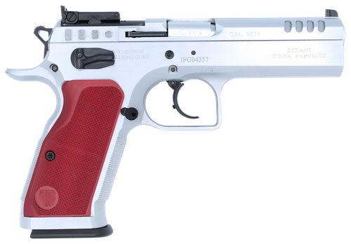 Tanfoglio IFG TFSTOCK29OR Stock II  9mm Luger 16+1 4.44" Stainless Polygonal Rifled Barrel, Ported Slide & Frame w/Red Polymer Grips Right Hand