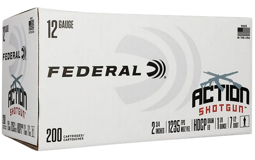 Federal AS12H75 Action Shotgun  12Gauge 2.75" 1 1/8oz 7.5Shot 200 Per Box/1 Case