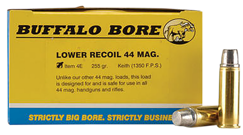 Buffalo Bore Ammunition 4E20 Low Recoil Strictly Business 44Rem Mag 255gr Hard Cast 20 Per Box/12 Case