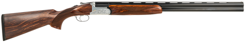 Fausti Usa, Inc 15602 Caledon  16 Gauge 2.75" 2rd 28" Blued Barrel, Engraved Stainless Rec, Wood Laser Grain Stock, Metallic Bead Sight