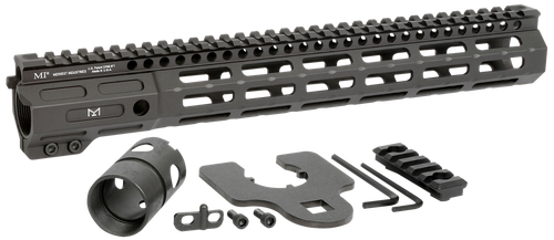 Midwest Industries MINF135 Night Fighter  13.50" M-LOK Black Hardcoat Anodized Aluminum Includes Barrel Wrench, Nut, & 5 Slot Rail