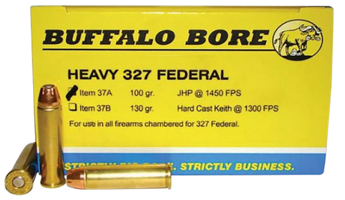 Buffalo Bore Ammunition 37A20 Heavy Strictly Business 327Federal Mag 100gr Jacket Hollow Point 20 Per Box/12 Case