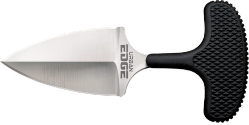 Cold Steel CS43XL Urban Edge  2.50" Fixed Plain Stone Washed Japanese AUS-8A SS Blade/Black Kray-Ex Handle