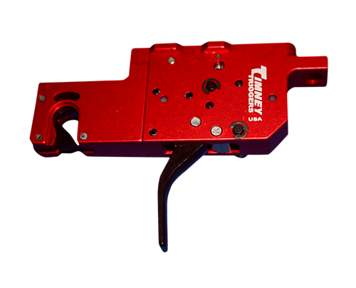 Timney Triggers 650ST RPR  Two-Stage Straight Trigger with 8 oz/1 lb Draw Weight & Black/Red Finish for Ruger Precision