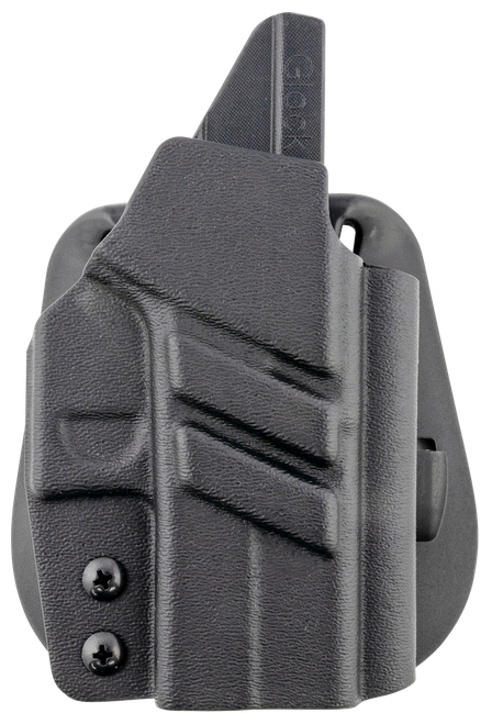 1791 Gunleather TACPDHOWBG43XMOSBLKR Tactical Kydex  OWB Black Kydex Paddle Compatible w/Glock 43/43X/43X MOS Right Hand
