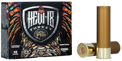 HEVI-Shot HS4507 HEVI-18 TSS Turkey 12Gauge 3.50" 2 1/4oz Tungsten 7Shot 5 Per Box/10 Case